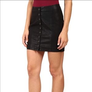 Free People Oh Snap Faux Leather Skirt